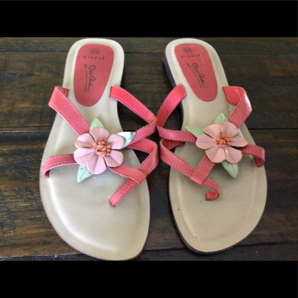 Gisele Sandals - Red, pink, mint green